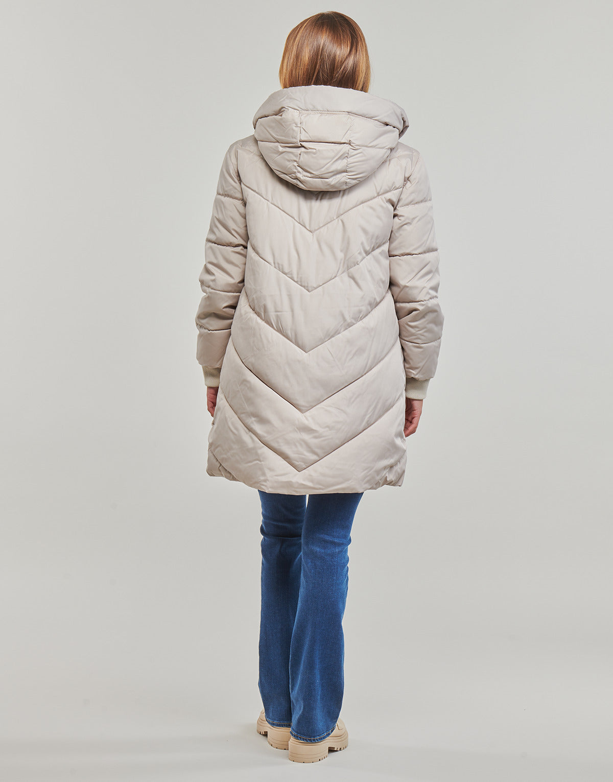 Piumino Donna JDY  JDYSKYLAR PADDED HOOD JACKET OTW NOOS  Beige