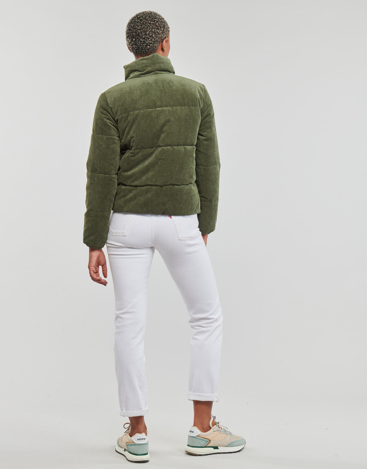 Piumino Donna JDY JDYNEWLEXA PADDED CORDUR JACKET OTW NEW Verde