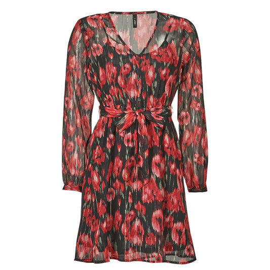 Abito corto Donna Only ONLMARISE LUREX L/S STRING TOP CS PTM Rosso