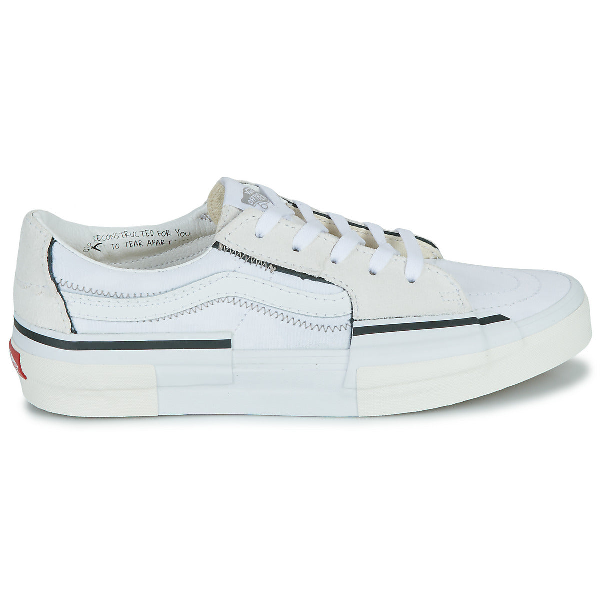 Sneakers Uomo Vans SK8-Low Reconstruct Bianco