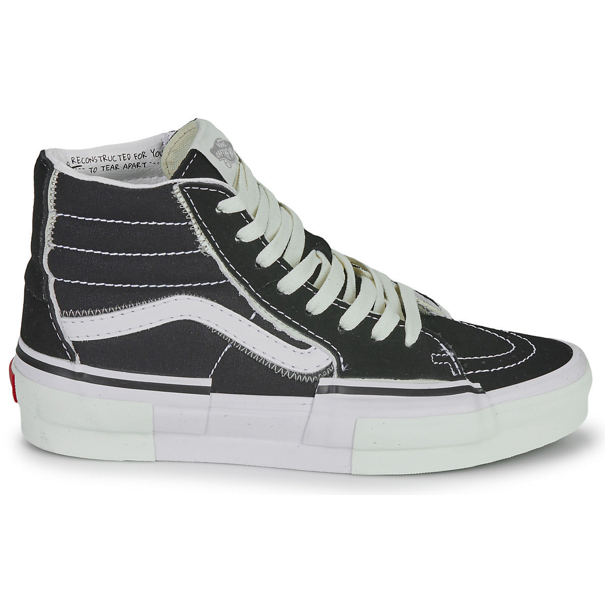 Sneakers alte Uomo Vans SK8-Hi Reconstruct Nero