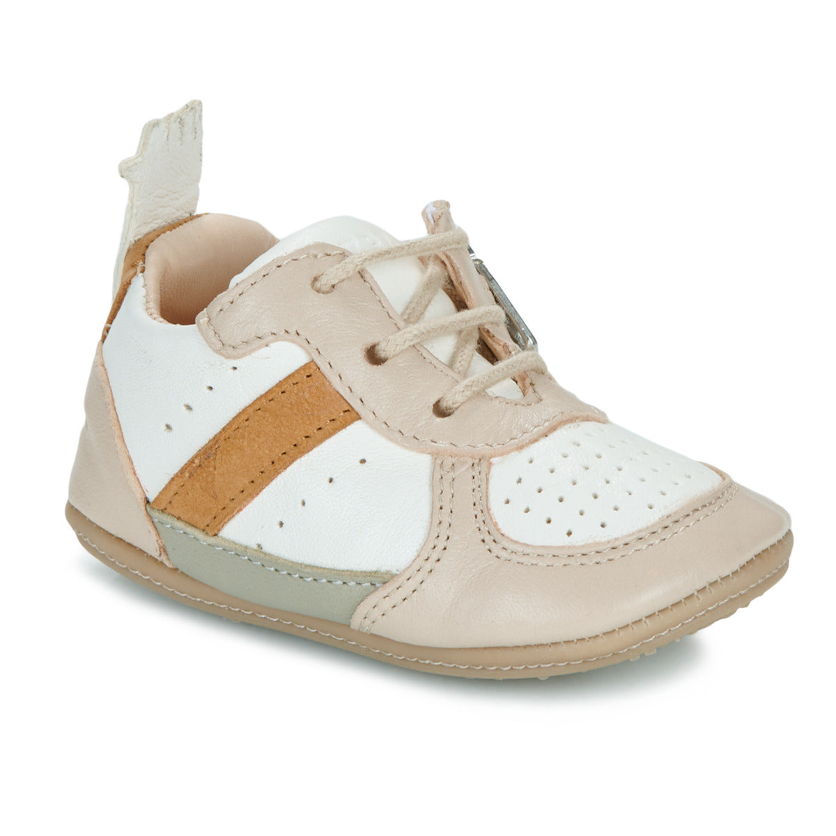 Scarpe bambini ragazza Easy Peasy  MY PRE BASKET LACET  Beige