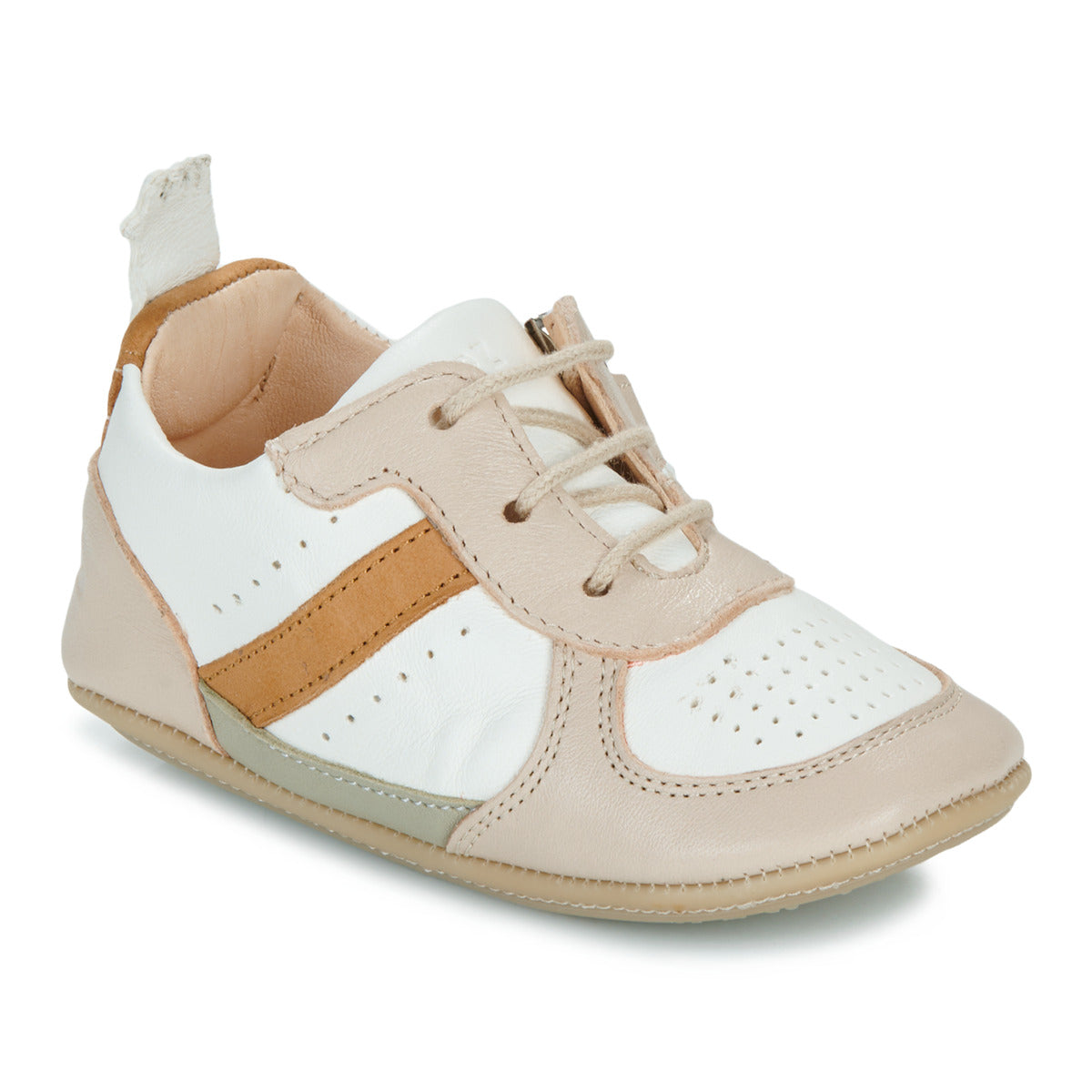 Scarpe bambini ragazza Easy Peasy  MY PRE BASKET LACET  Beige