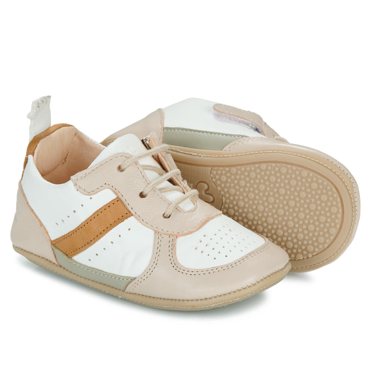 Scarpe bambini ragazza Easy Peasy  MY PRE BASKET LACET  Beige