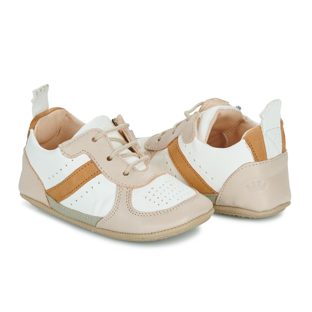 Scarpe bambini ragazza Easy Peasy  MY PRE BASKET LACET  Beige