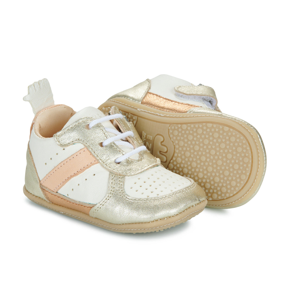 Scarpe bambini ragazza Easy Peasy  MY PRE BASKET LACET  Bianco