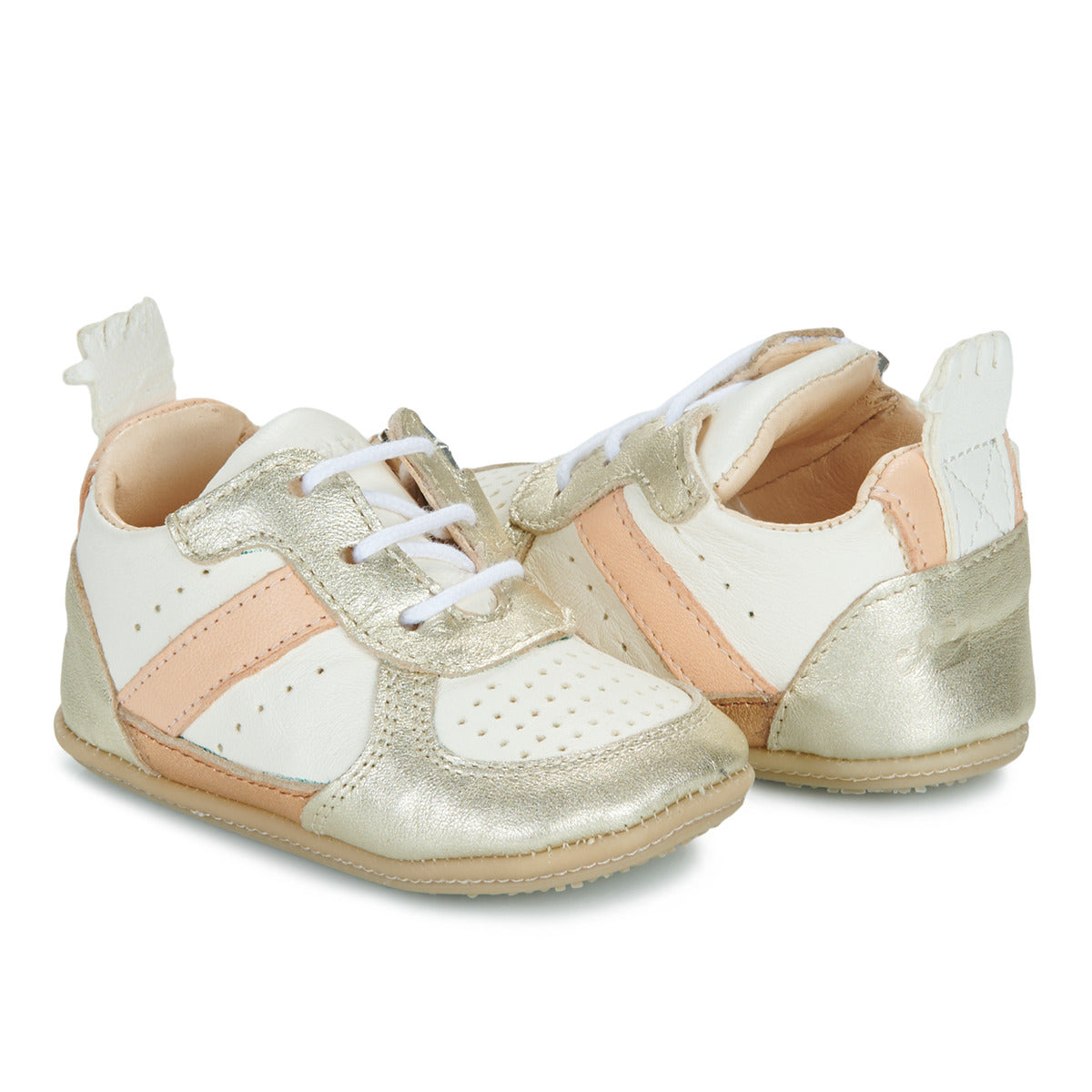 Scarpe bambini ragazza Easy Peasy  MY PRE BASKET LACET  Bianco