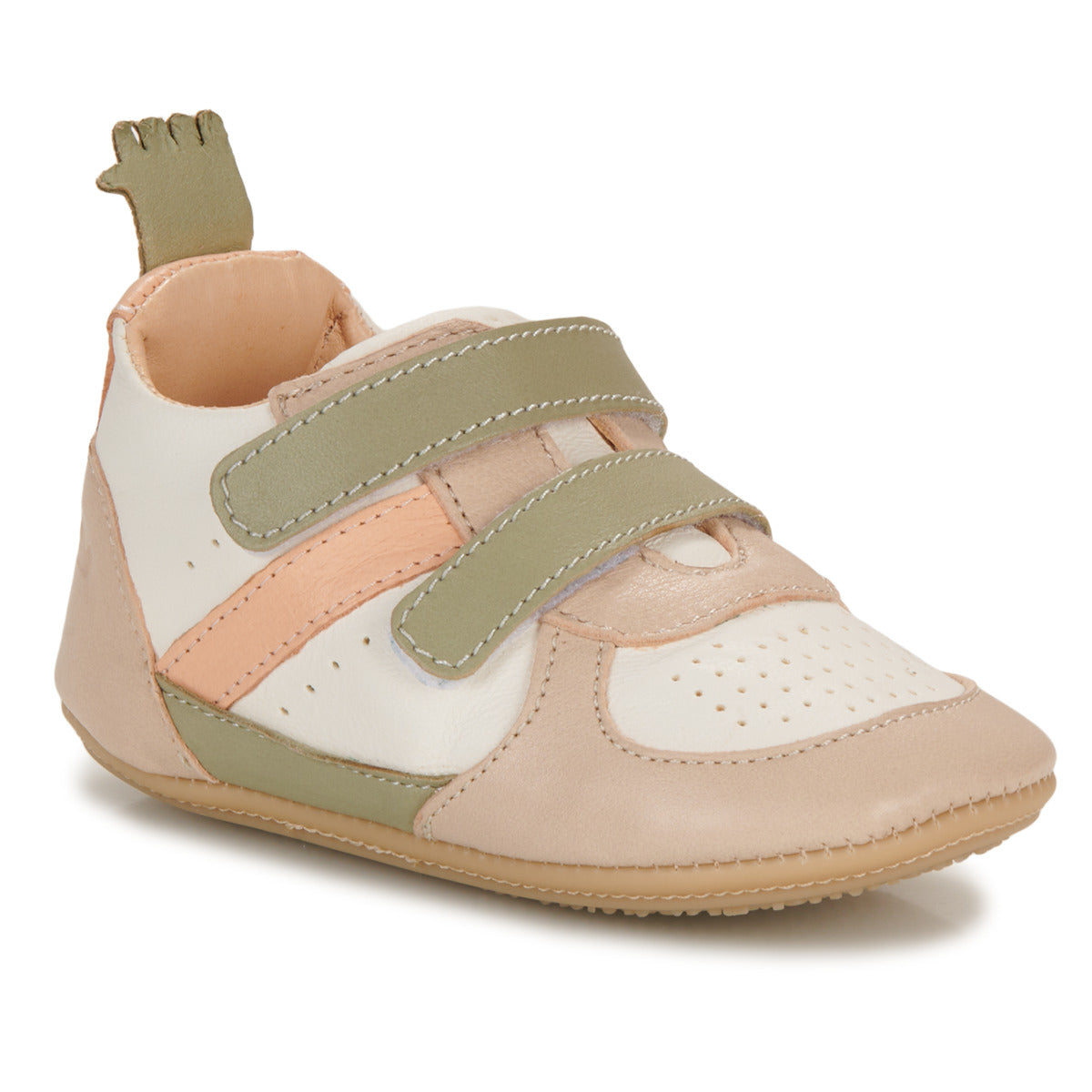 Scarpe bambini ragazza Easy Peasy  MY PRE BASKET VELCRO  Verde