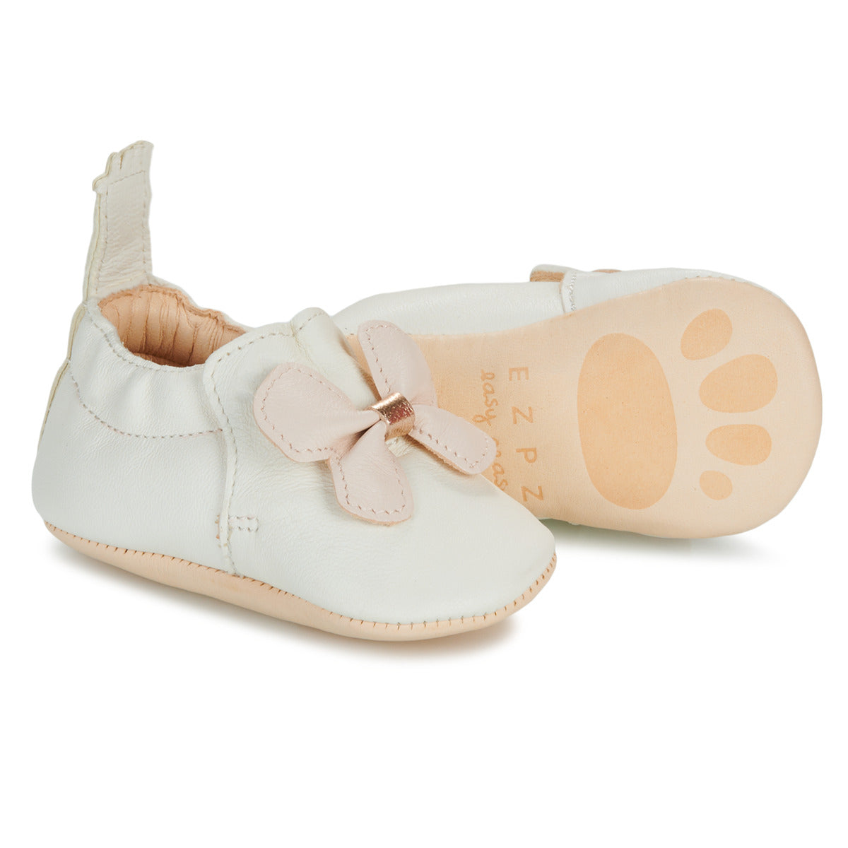 Pantofole bambini ragazza Easy Peasy  MY BLUMOO PAPILLON VOLANT  Bianco