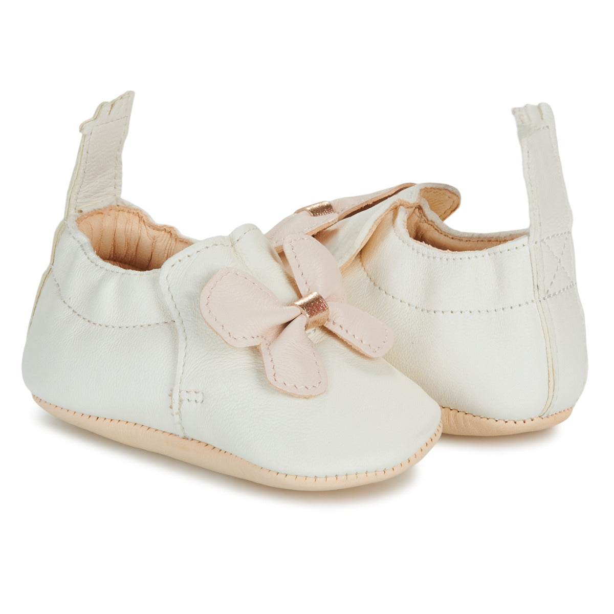 Pantofole bambini ragazza Easy Peasy  MY BLUMOO PAPILLON VOLANT  Bianco