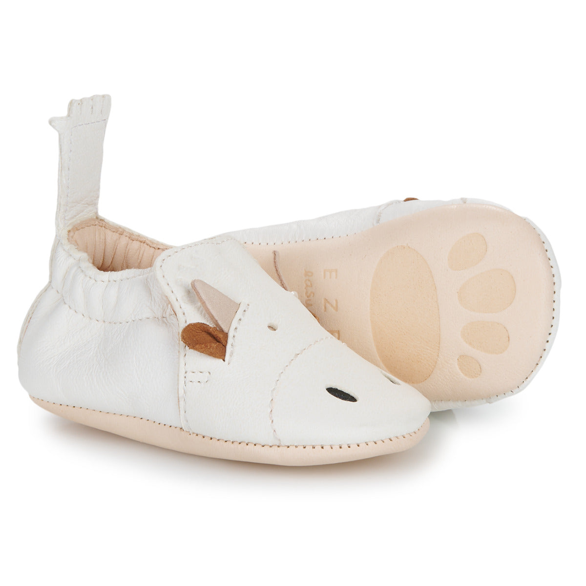 Pantofole bambini ragazzo Easy Peasy  MY BLUMOO VACHE  Bianco