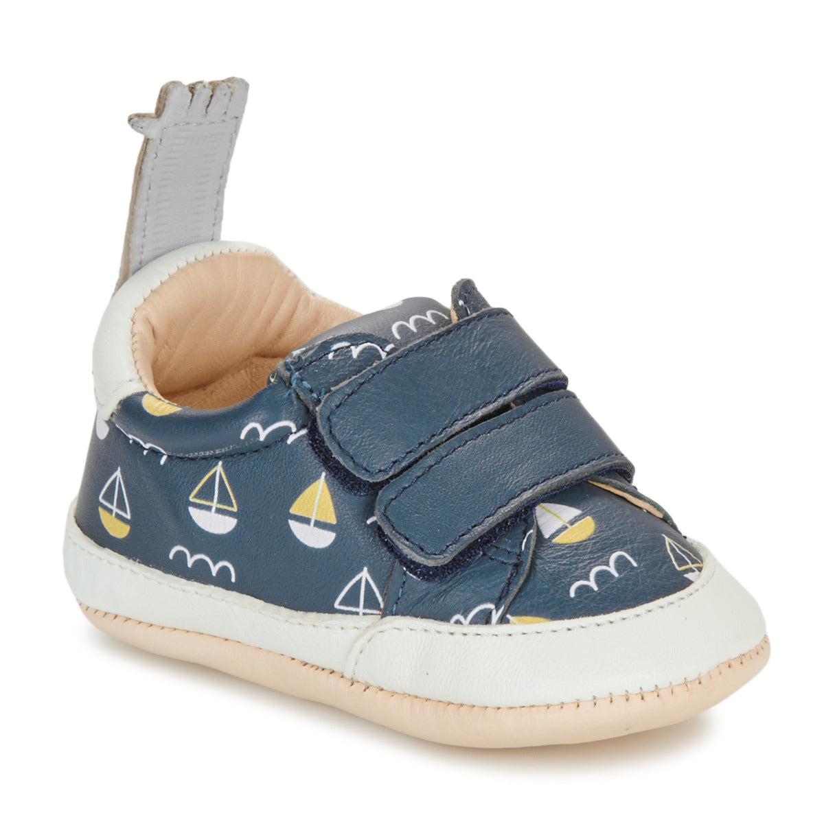 Pantofole bambini ragazzo Easy Peasy  MY BLUMOO PTI'VELCRO  Blu