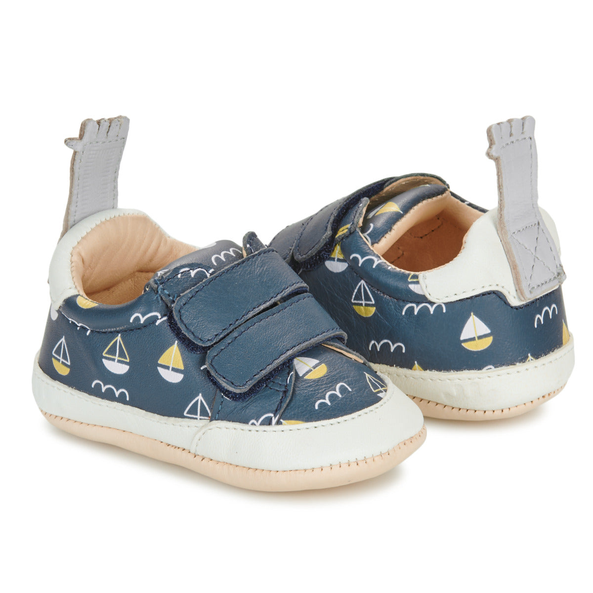 Pantofole bambini ragazzo Easy Peasy  MY BLUMOO PTI'VELCRO  Blu