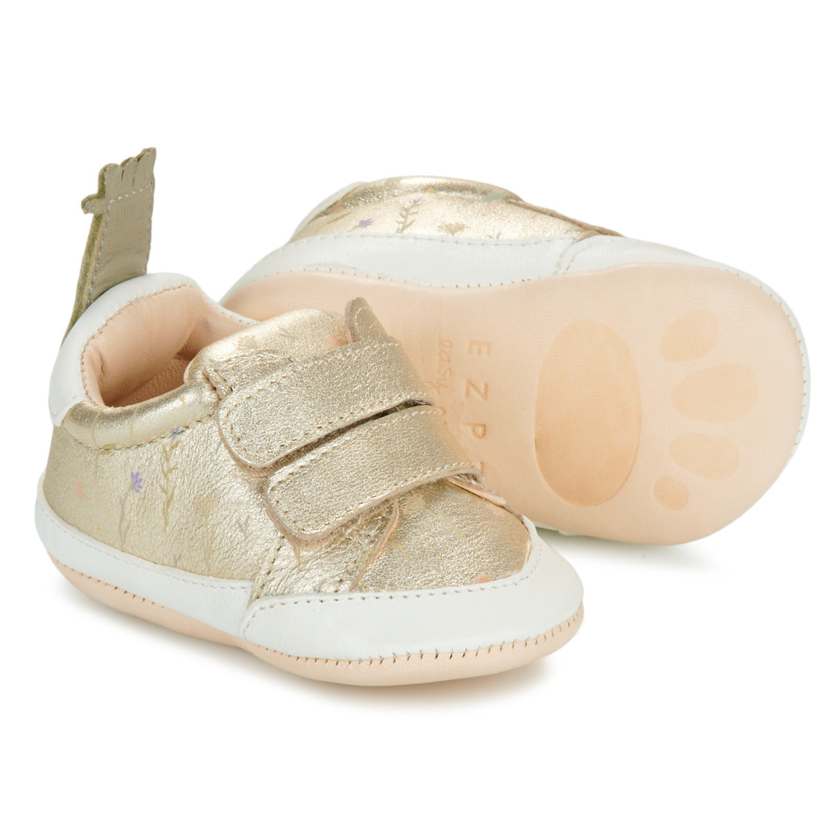 Pantofole bambini ragazza Easy Peasy  MY BLUMOO PTI'VELCRO  Oro