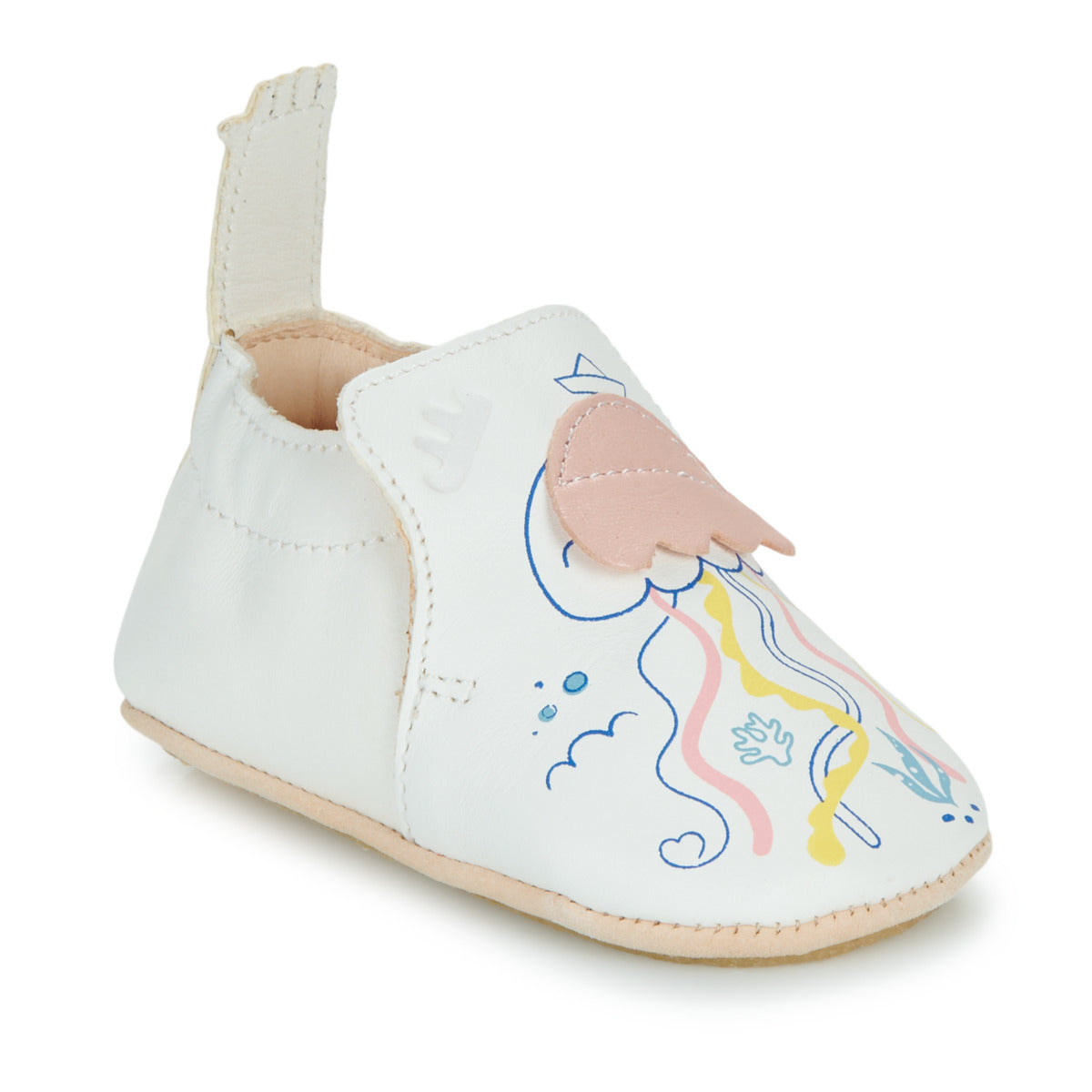 Pantofole bambini ragazza Easy Peasy MY BLUBLU PIEUVRE Bianco