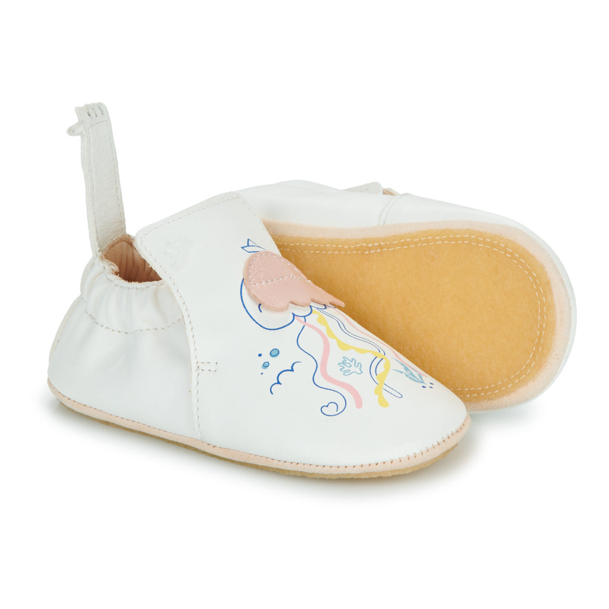 Pantofole bambini ragazza Easy Peasy MY BLUBLU PIEUVRE Bianco