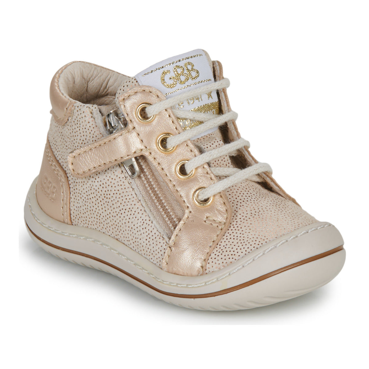 Scarpe bambini ragazza GBB  FLEXOO ZIPETTE  Beige