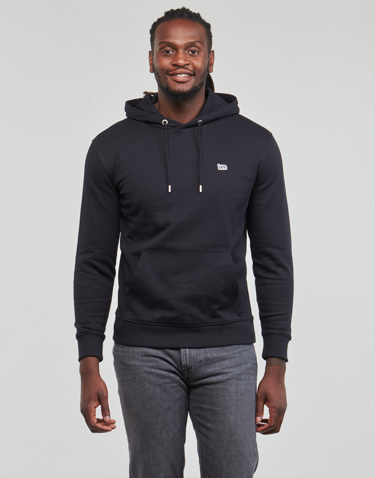 Felpa Uomo Lee PLAIN HOODIE Nero