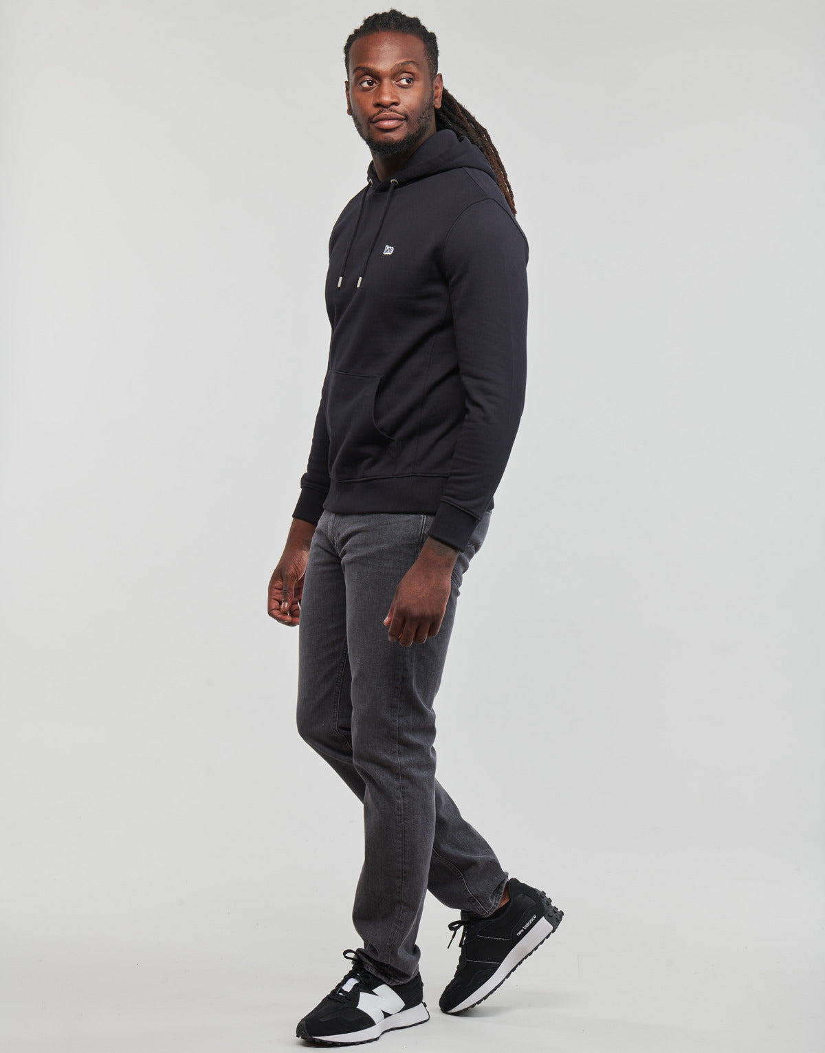 Felpa Uomo Lee PLAIN HOODIE Nero