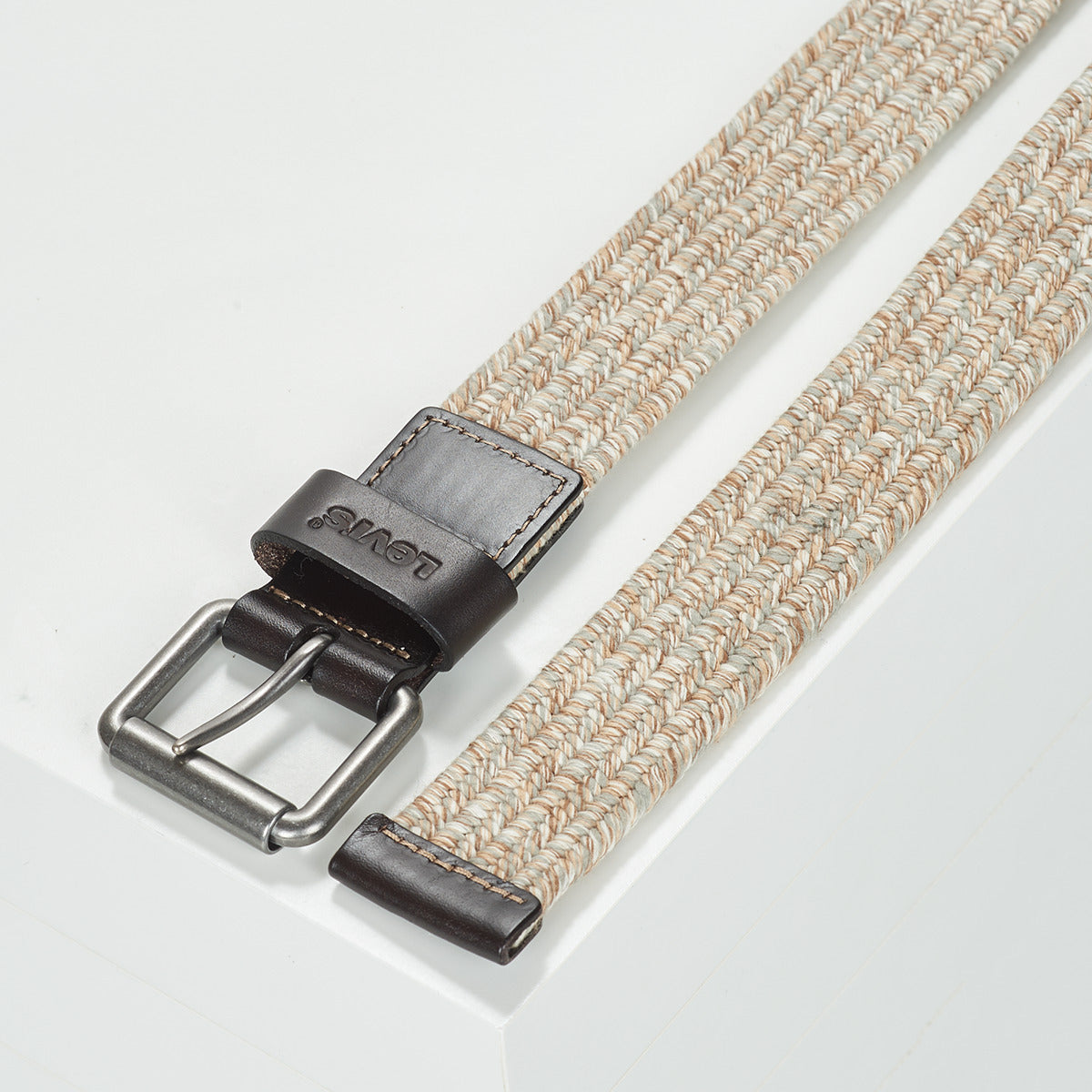 Cintura Uomo Levis  STRETCH WOVEN BELT  Beige