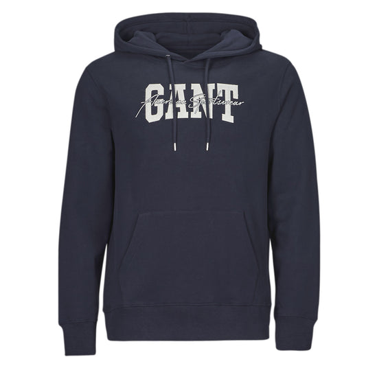 Felpa Uomo Gant  ARCH SCRIPT HOODIE  Marine