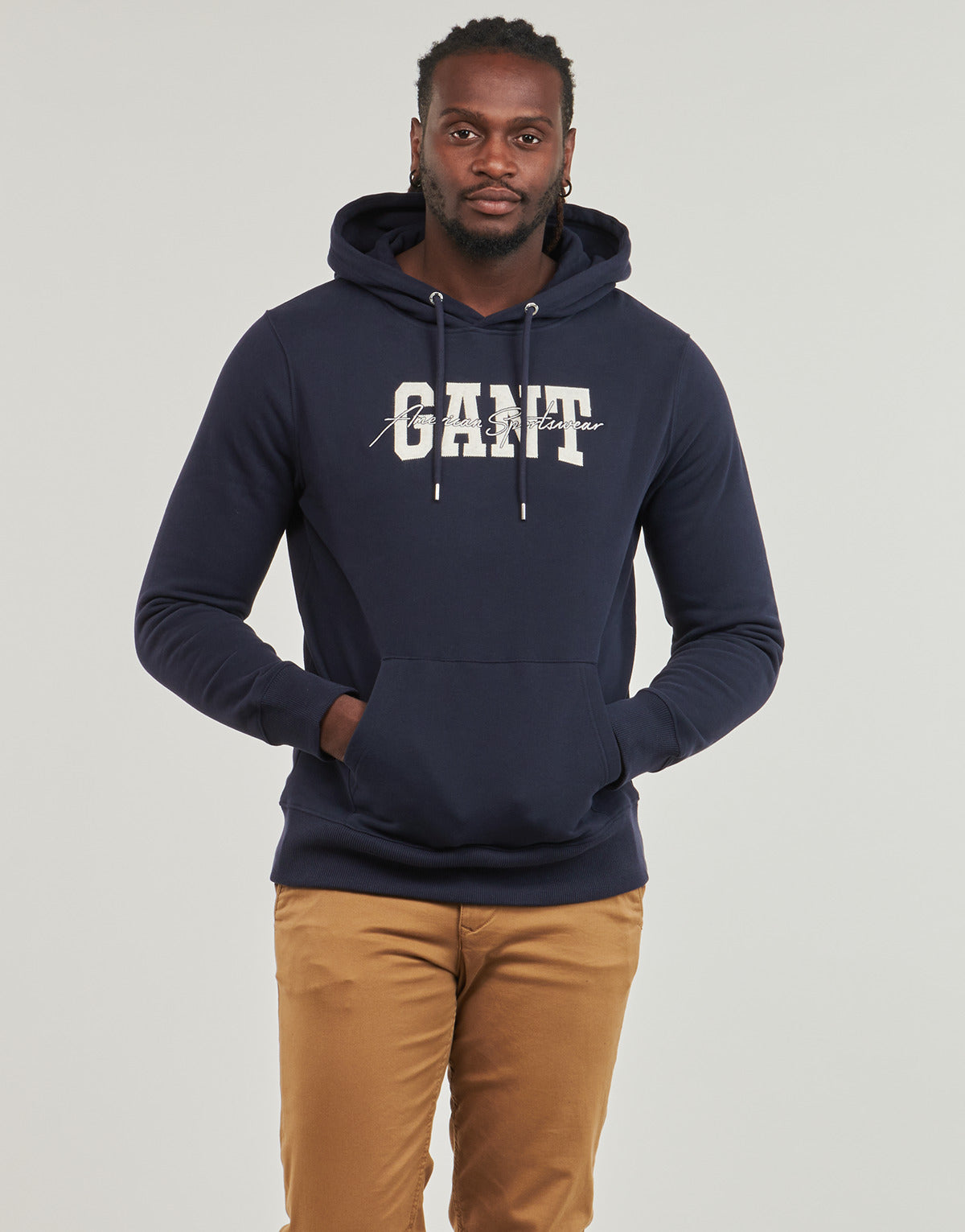 Felpa Uomo Gant  ARCH SCRIPT HOODIE  Marine