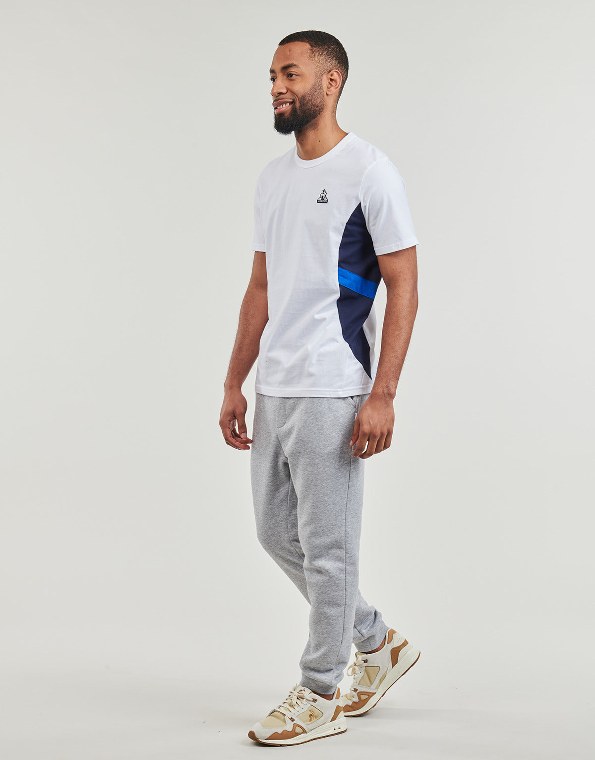 T-shirt Uomo Le Coq Sportif  SAISON 1 TEE SS N°1 M  Bianco