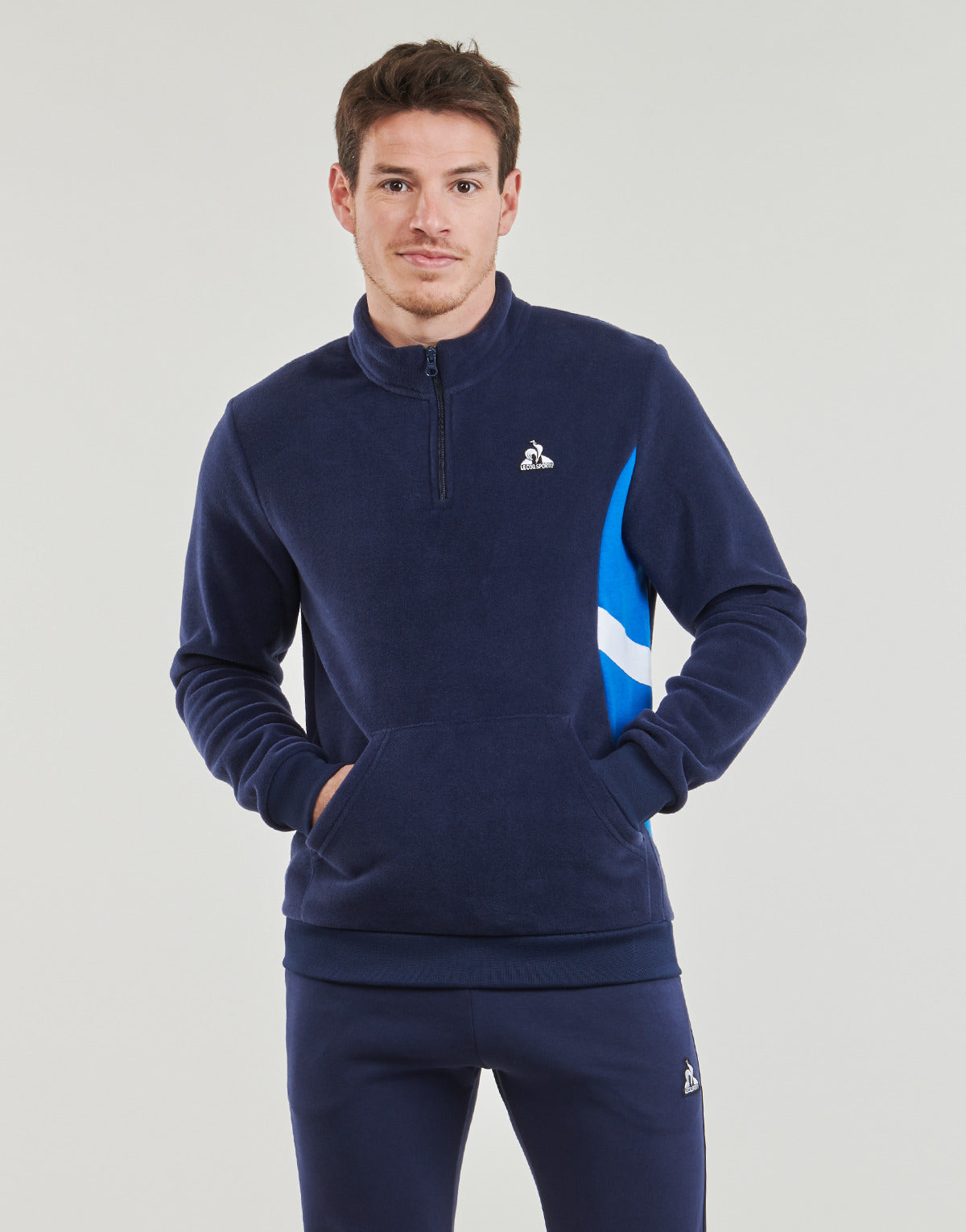 Felpa Uomo Le Coq Sportif  SAISON 1 HALFZIP N°1 M  Marine