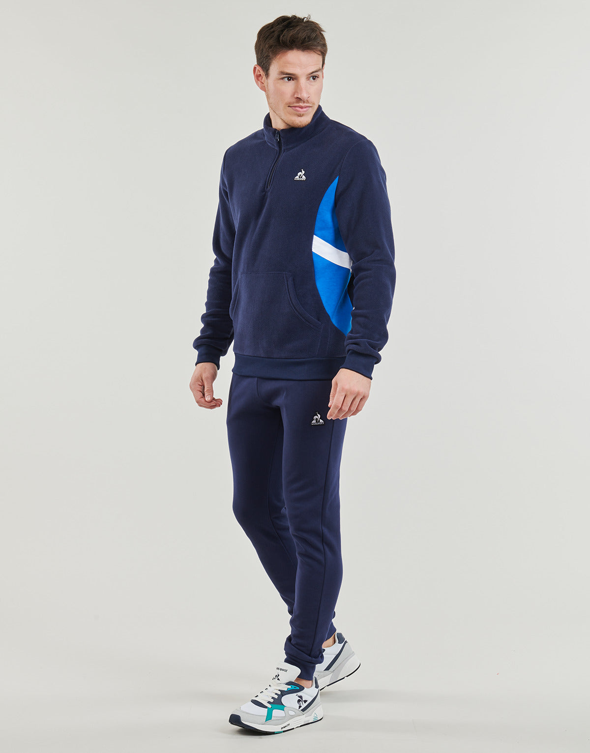 Felpa Uomo Le Coq Sportif  SAISON 1 HALFZIP N°1 M  Marine