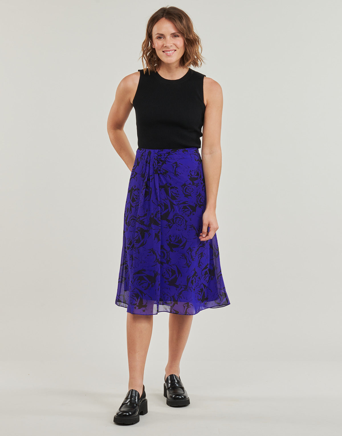 Gonna Donna Esprit  DRAPED MIDI  Blu