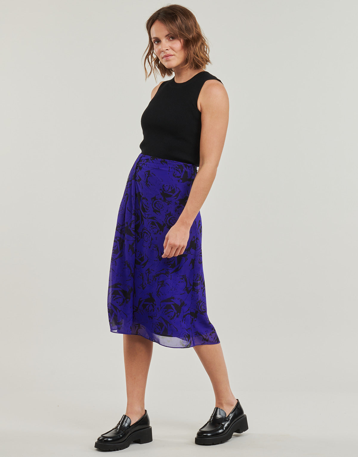 Gonna Donna Esprit  DRAPED MIDI  Blu