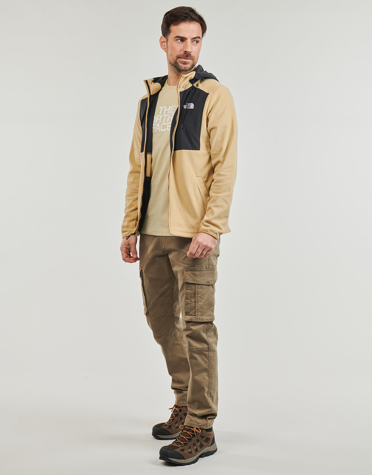 Felpa Uomo The North Face  HOMESAFE FULL ZIP FLEECE HOODIE  Beige