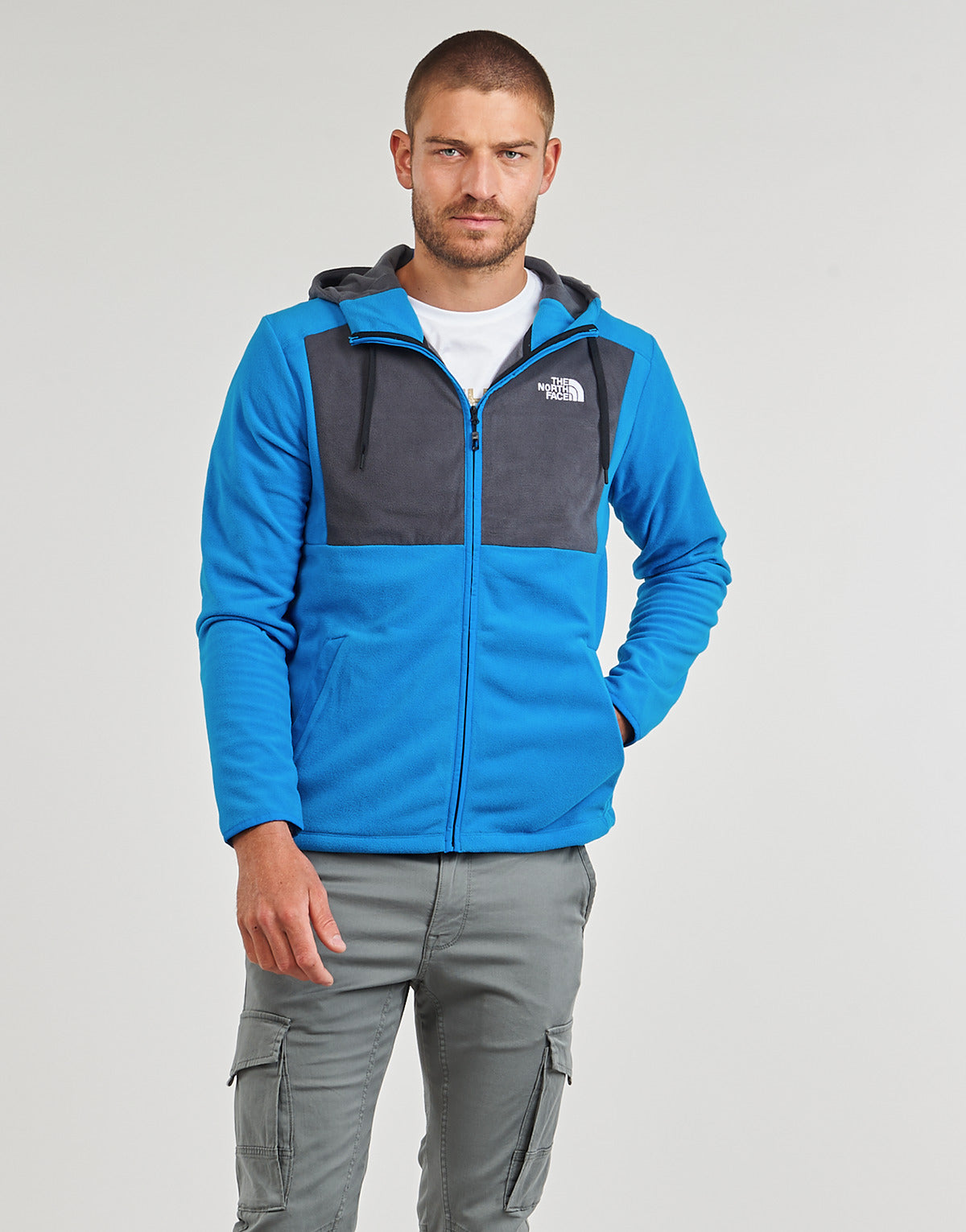 Felpa Uomo The North Face  HOMESAFE FULL ZIP FLEECE HOODIE  Blu