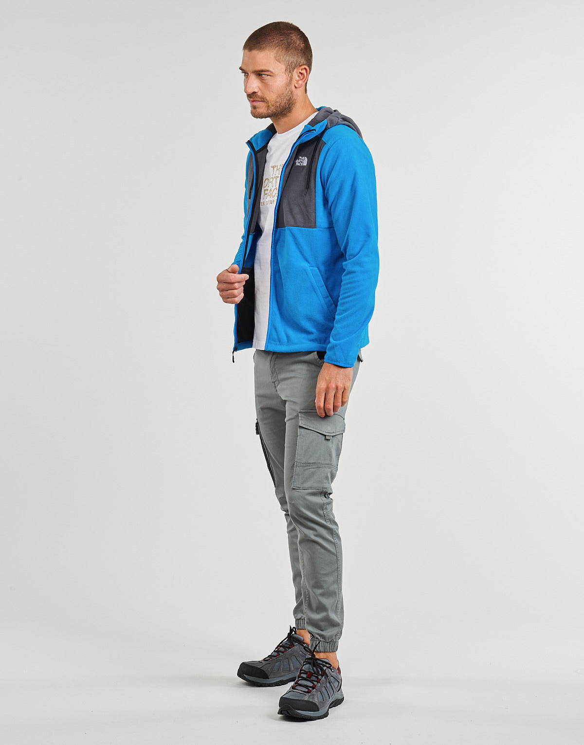 Felpa Uomo The North Face  HOMESAFE FULL ZIP FLEECE HOODIE  Blu