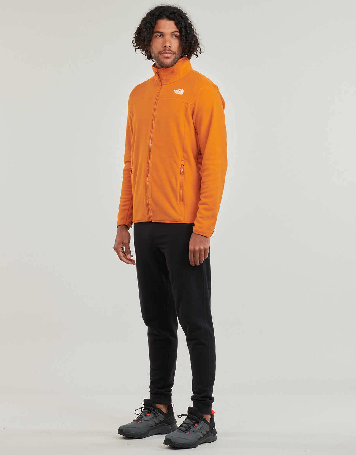 Felpa Uomo The North Face  100 GLACIER FULL ZIP  Arancio