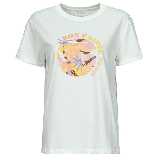 T-shirt Donna Roxy  SUMMER FUN B  Bianco