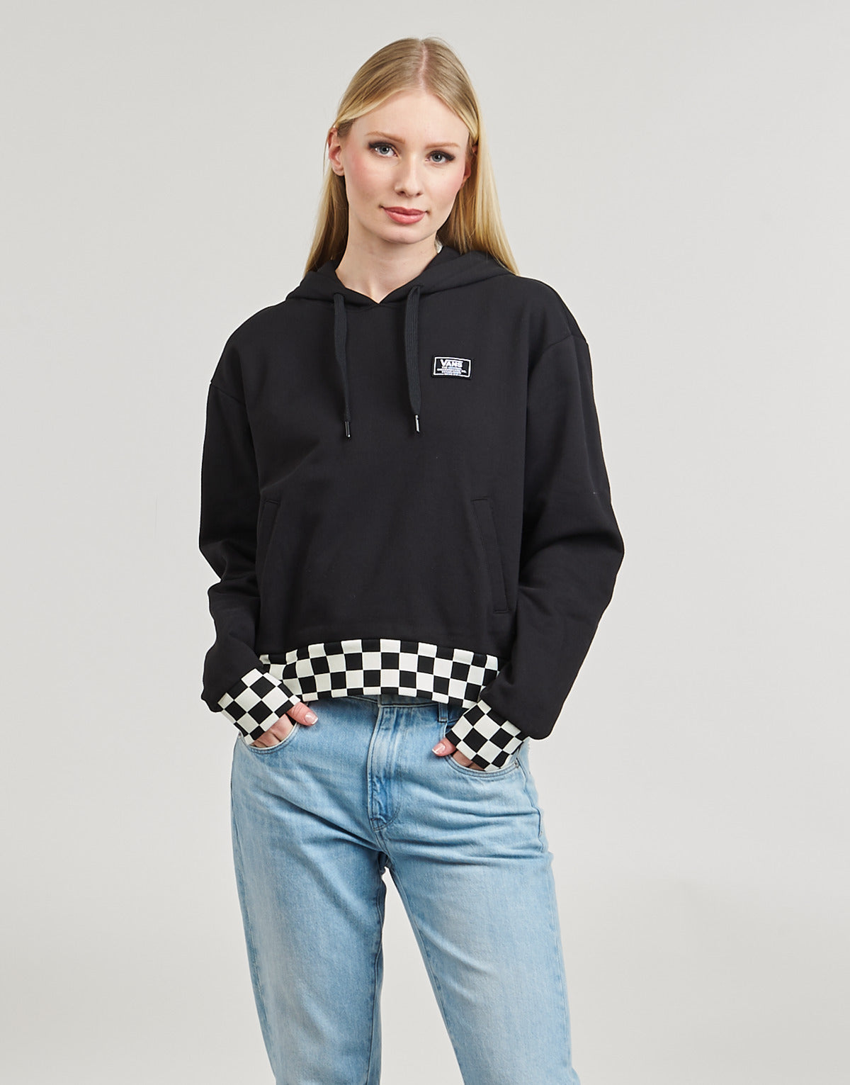 Felpa Donna Vans  BOOM BOOM CHECK  Nero