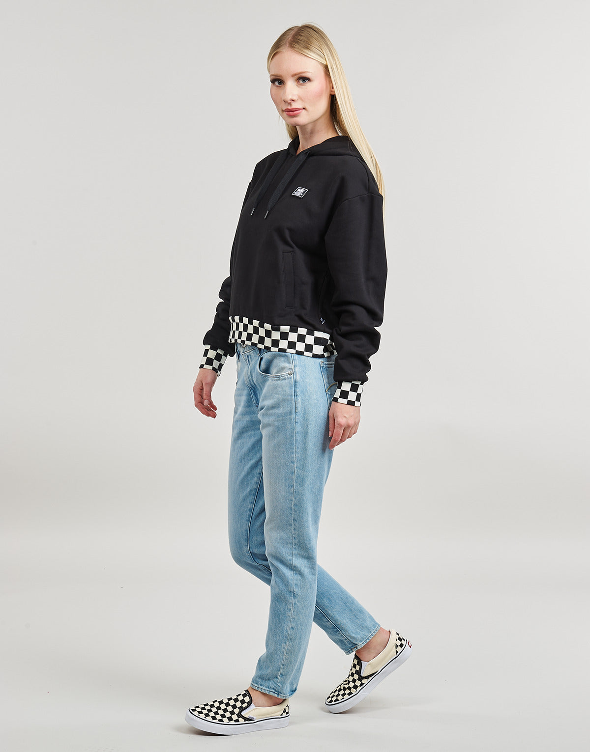 Felpa Donna Vans  BOOM BOOM CHECK  Nero