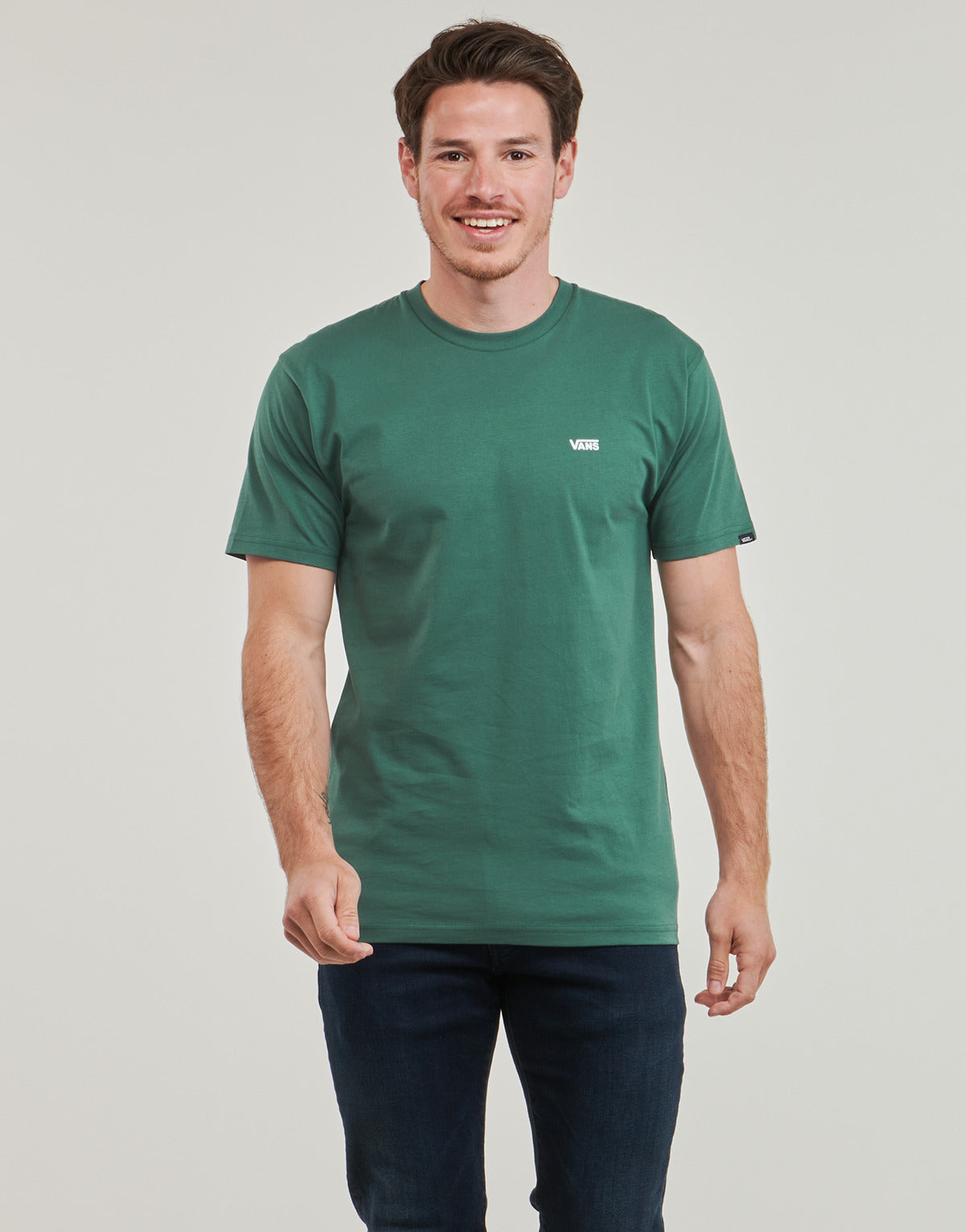 T-shirt Uomo Vans  LEFT CHEST LOGO TEE  Verde