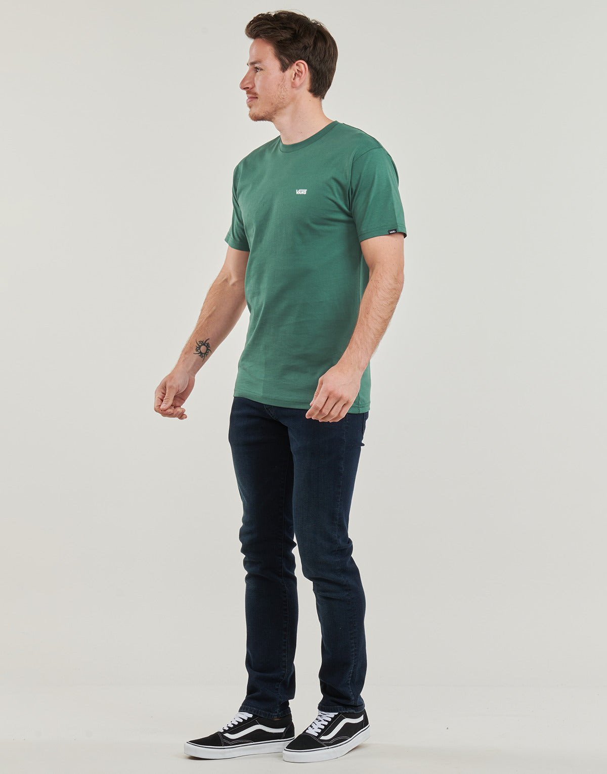 T-shirt Uomo Vans  LEFT CHEST LOGO TEE  Verde