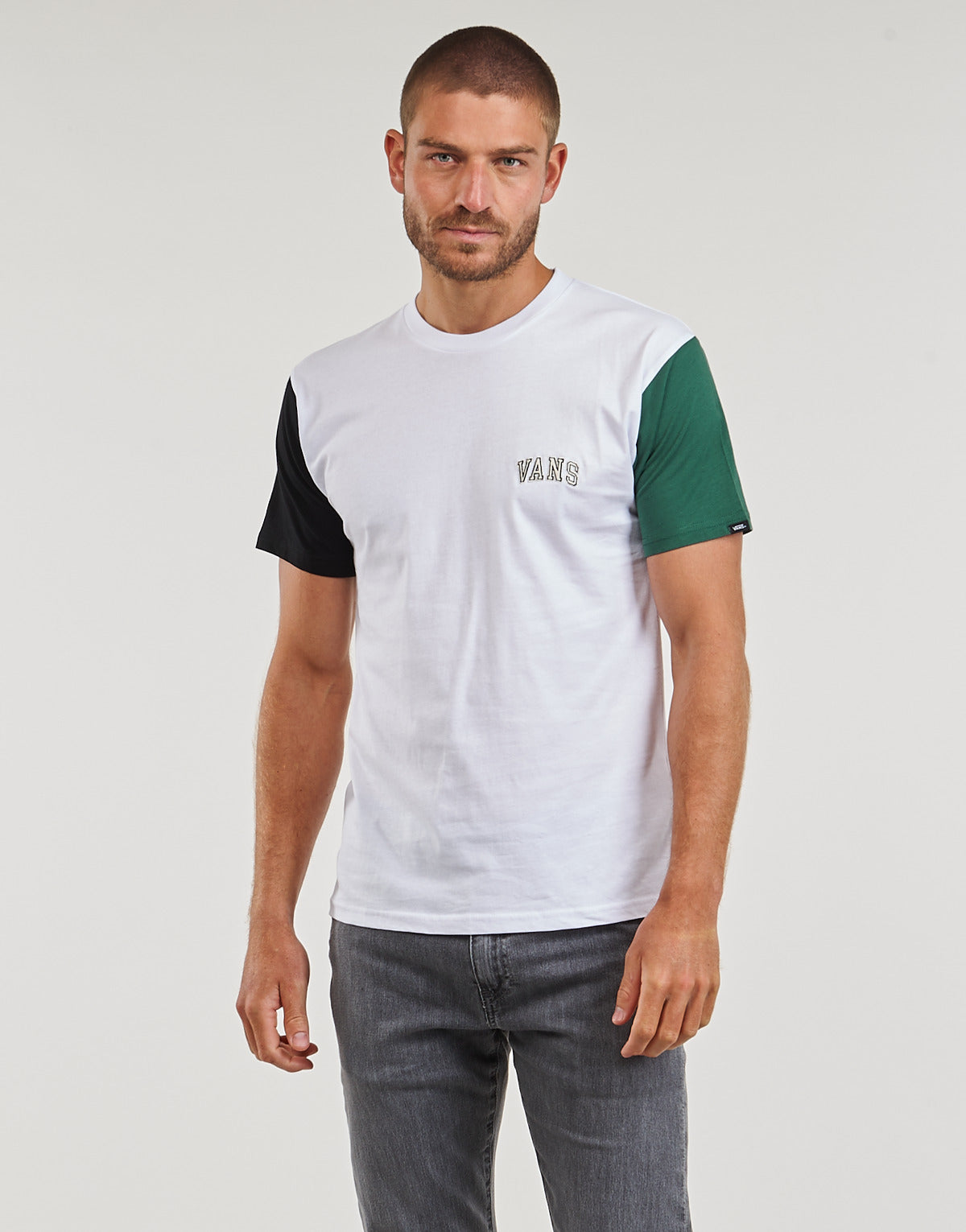 T-shirt Uomo Vans  COLORBLOCK VARSITY SS TEE  Bianco