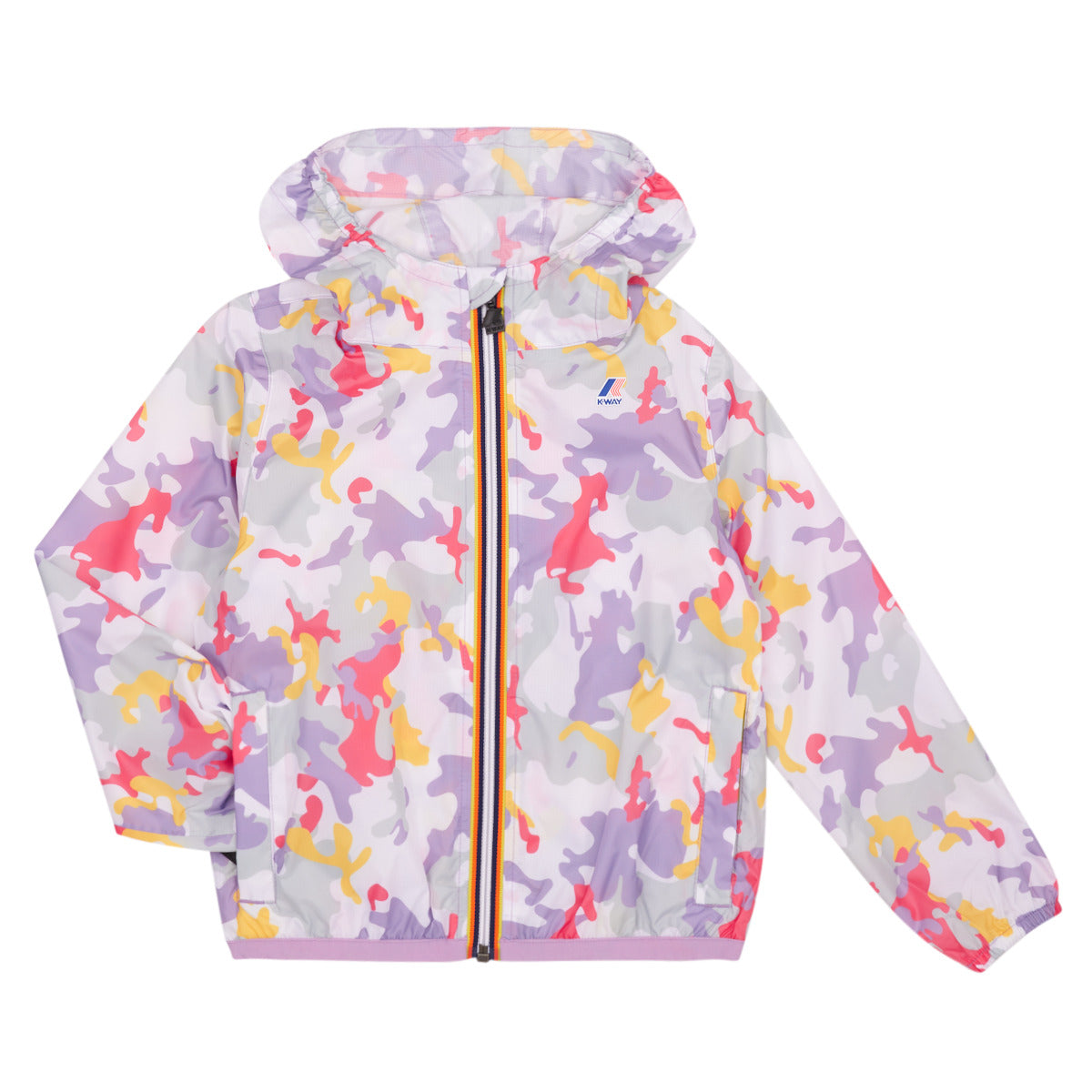 giacca a vento ragazza K-Way  P. LE VRAI 3.0 CLAUDE GRAPHIC  Multicolore