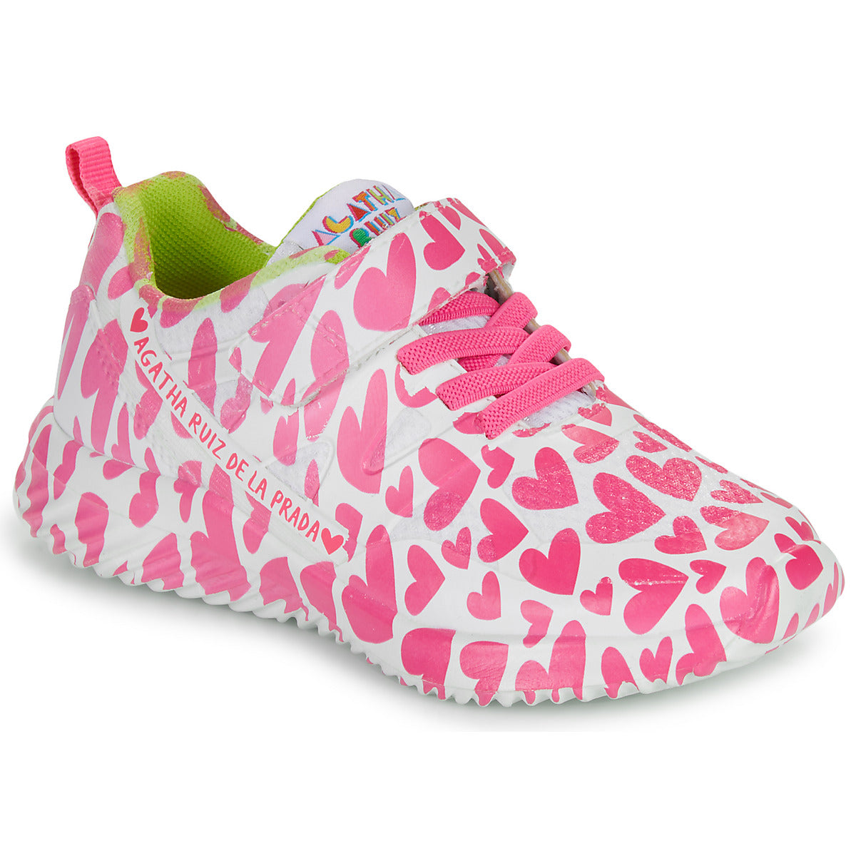 Scarpe bambini ragazza Agatha Ruiz de la Prada  DEPORTIVO CORAZONES  Bianco