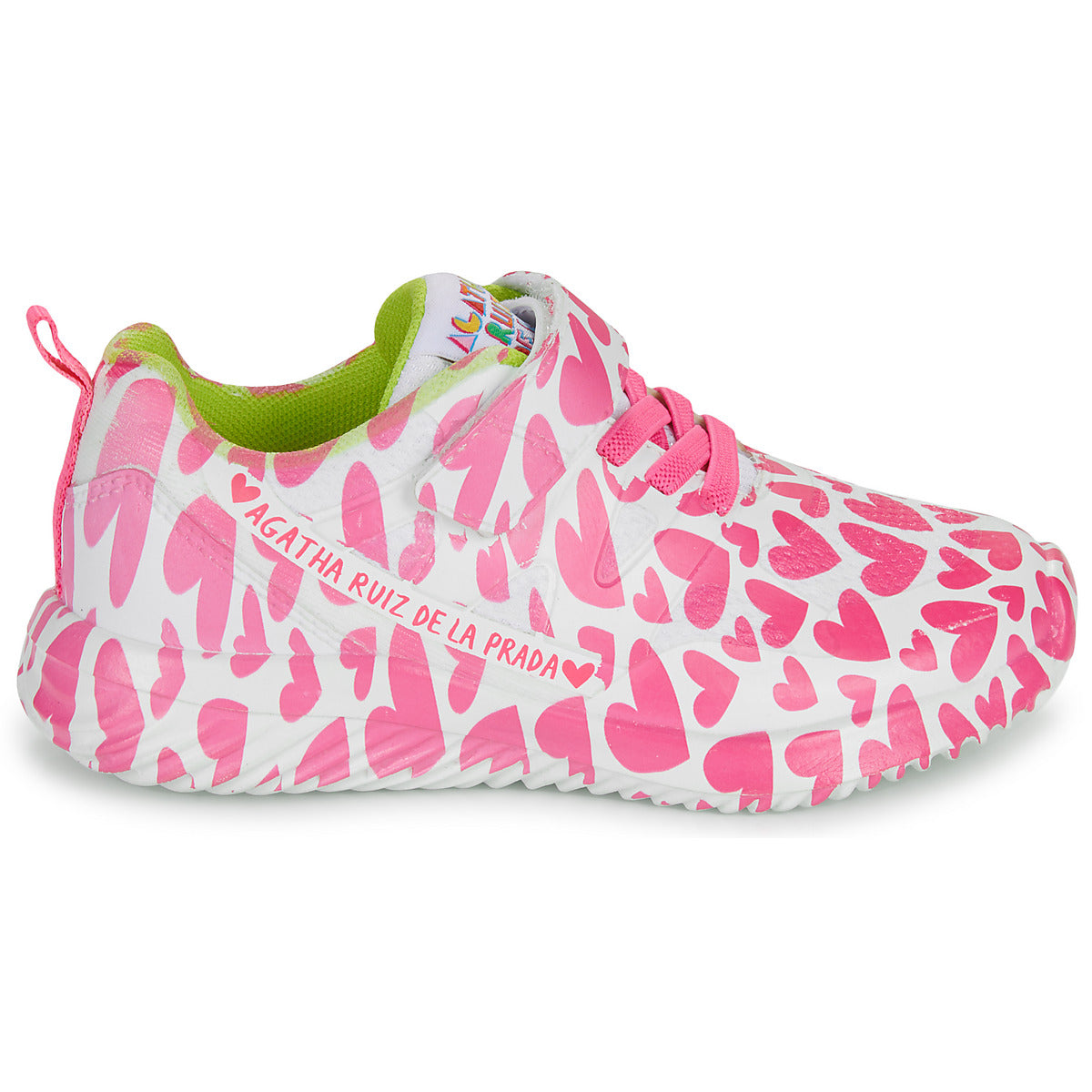 Scarpe bambini ragazza Agatha Ruiz de la Prada  DEPORTIVO CORAZONES  Bianco