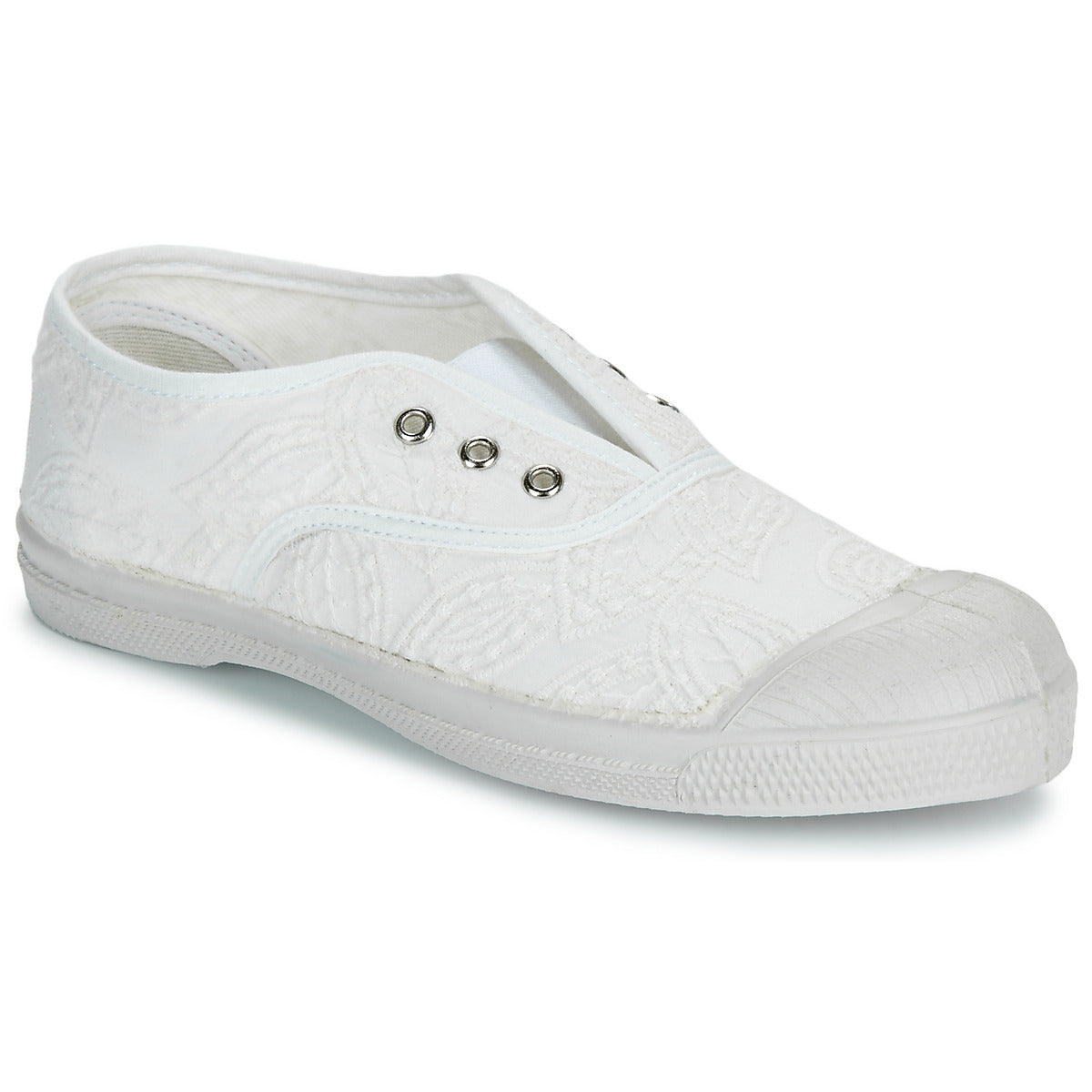 Scarpe bambini ragazza Bensimon  TENNIS ELLY BRODERIE ANGLAISE  Bianco