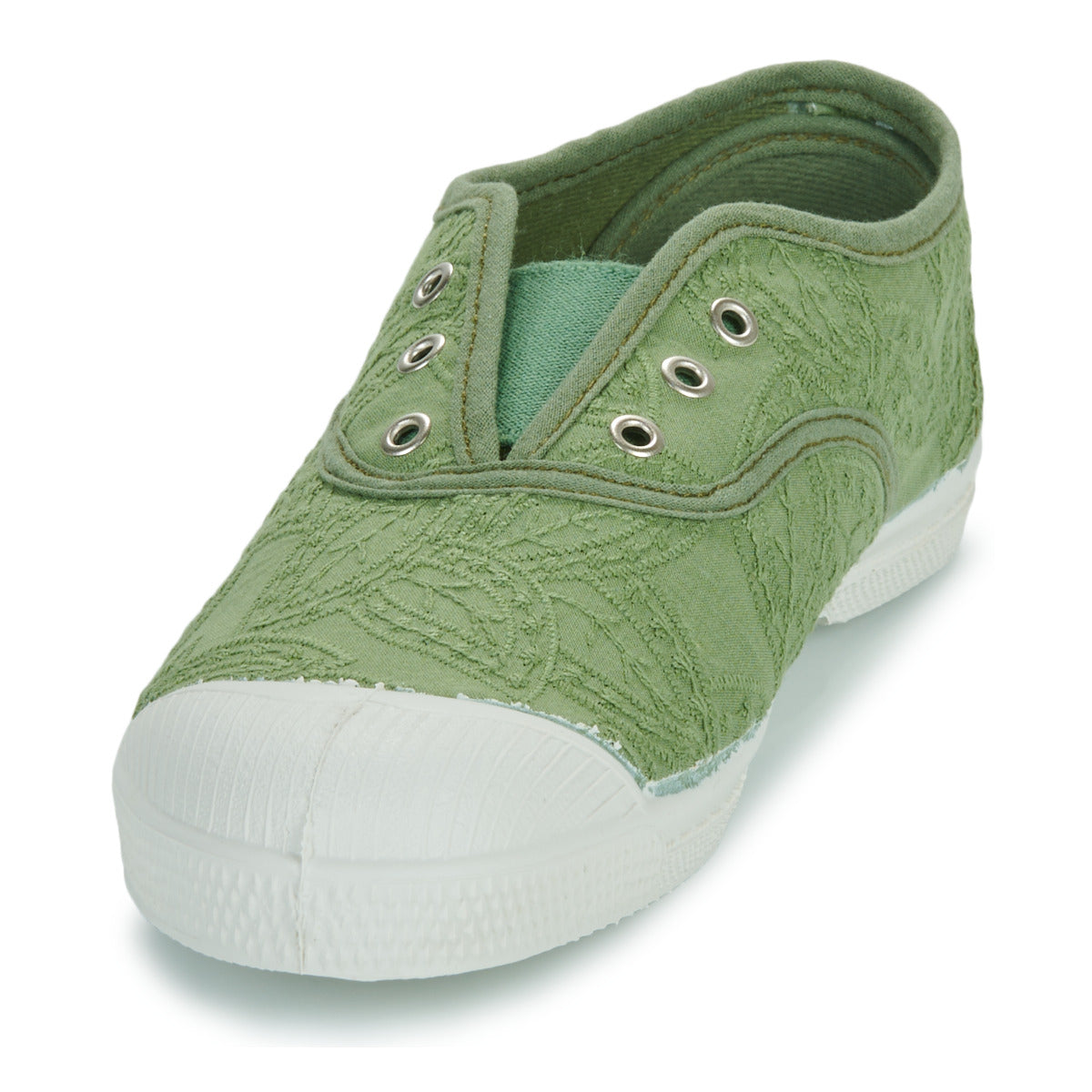 Scarpe bambini ragazza Bensimon TENNIS ELLY BRODERIE ANGLAISE Verde
