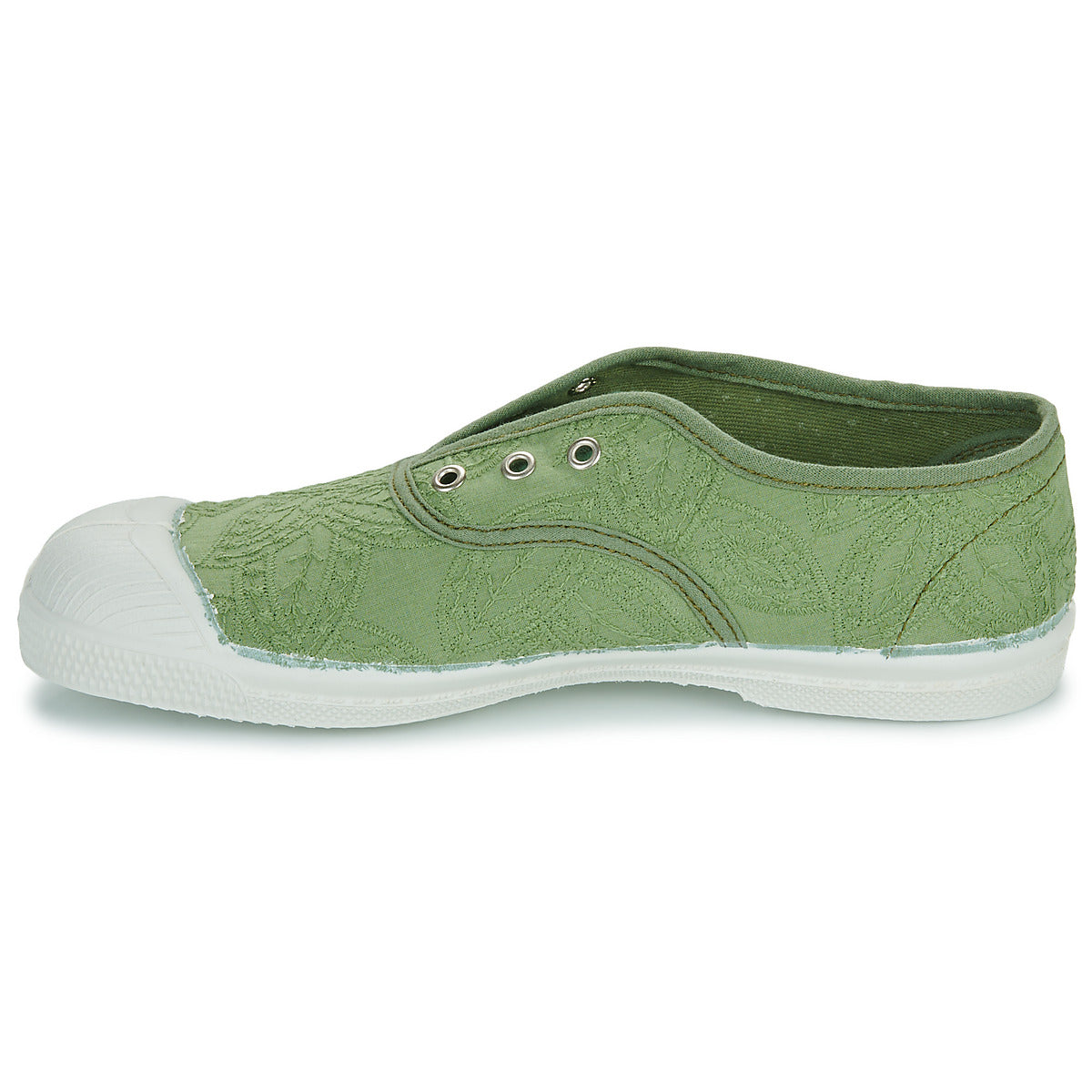 Scarpe bambini ragazza Bensimon  TENNIS ELLY BRODERIE ANGLAISE  Verde