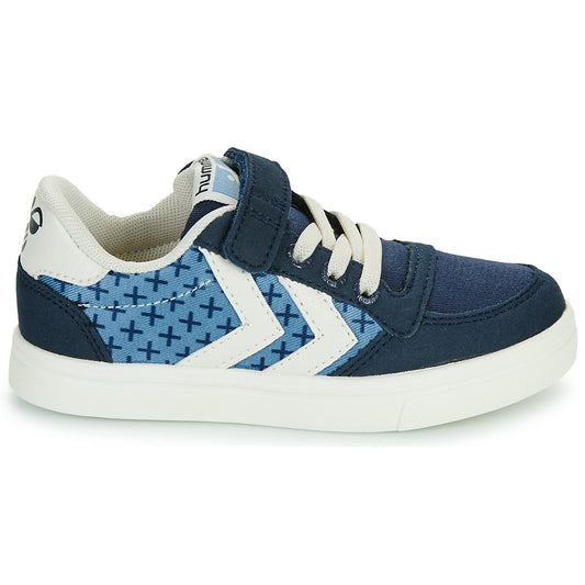 Scarpe bambini ragazzo hummel  SLIMMER STADIL LOW JR  Blu