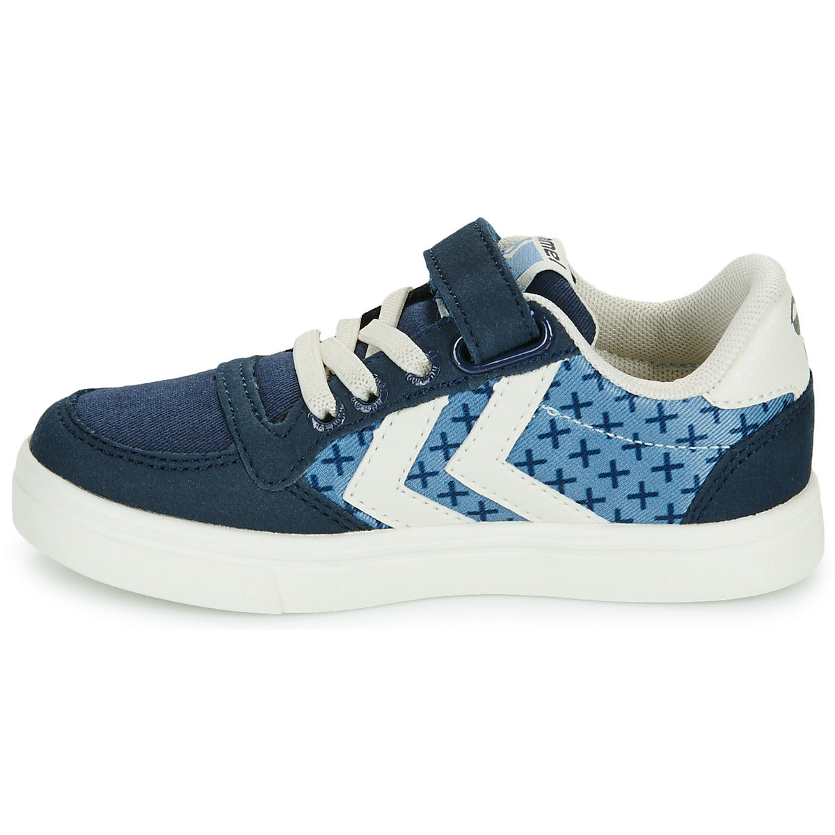 Scarpe bambini ragazzo hummel  SLIMMER STADIL LOW JR  Blu