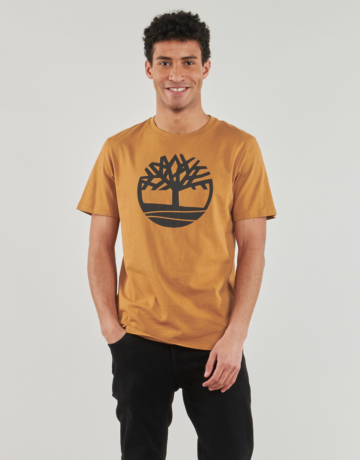 T-shirt Uomo Timberland  Tree Logo Short Sleeve Tee  Giallo